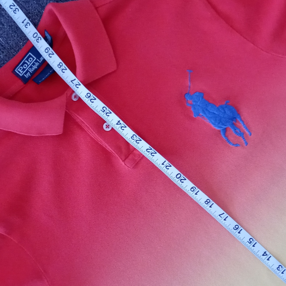 🌞RARE Polo Ralph Lauren🌞 - Red-Orange-Yellow Ombre Big Pony S/S Polo - Picture 14 of 14
